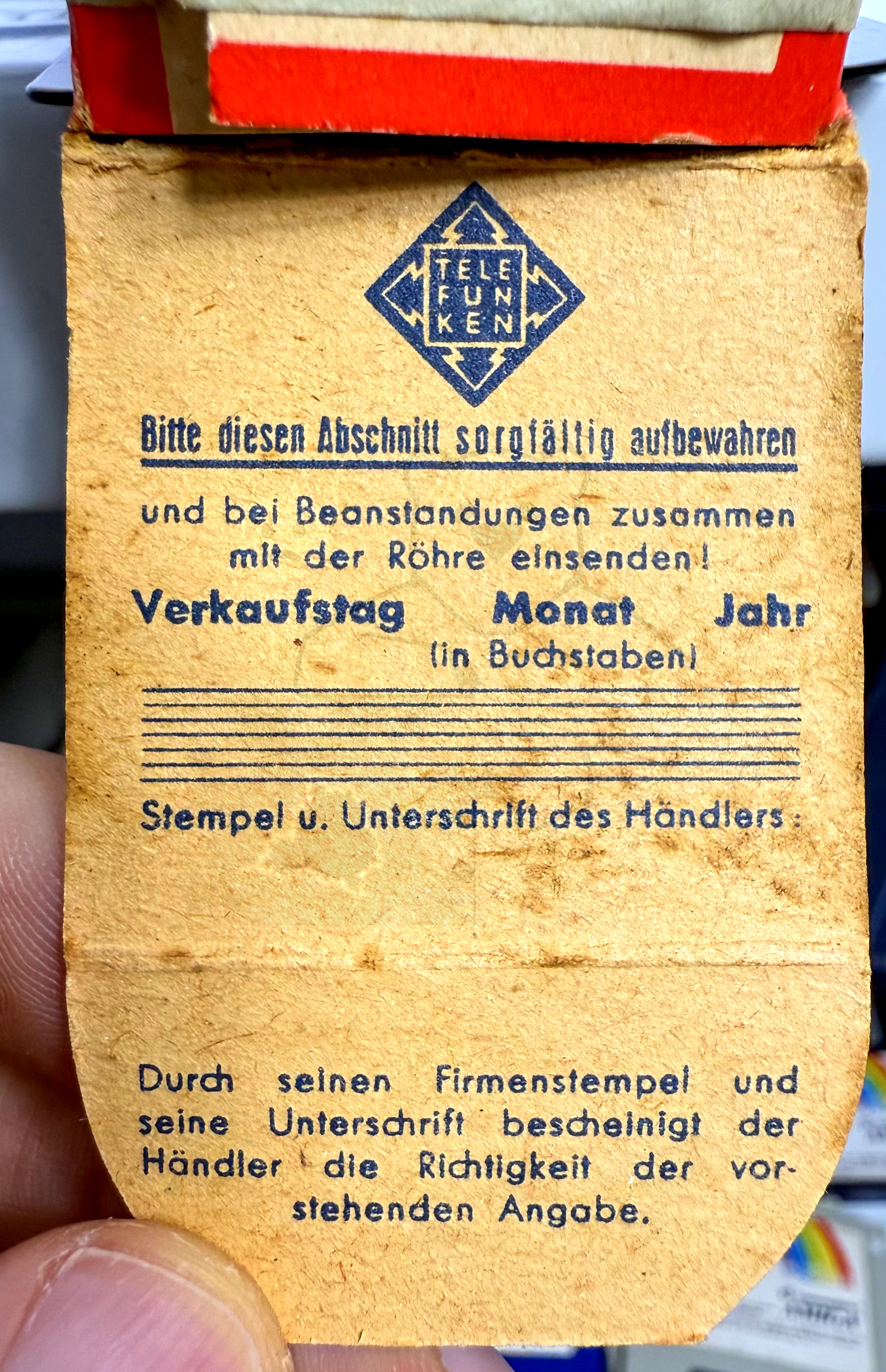 Röhre UM11 #5894 Verpackung Bild 1