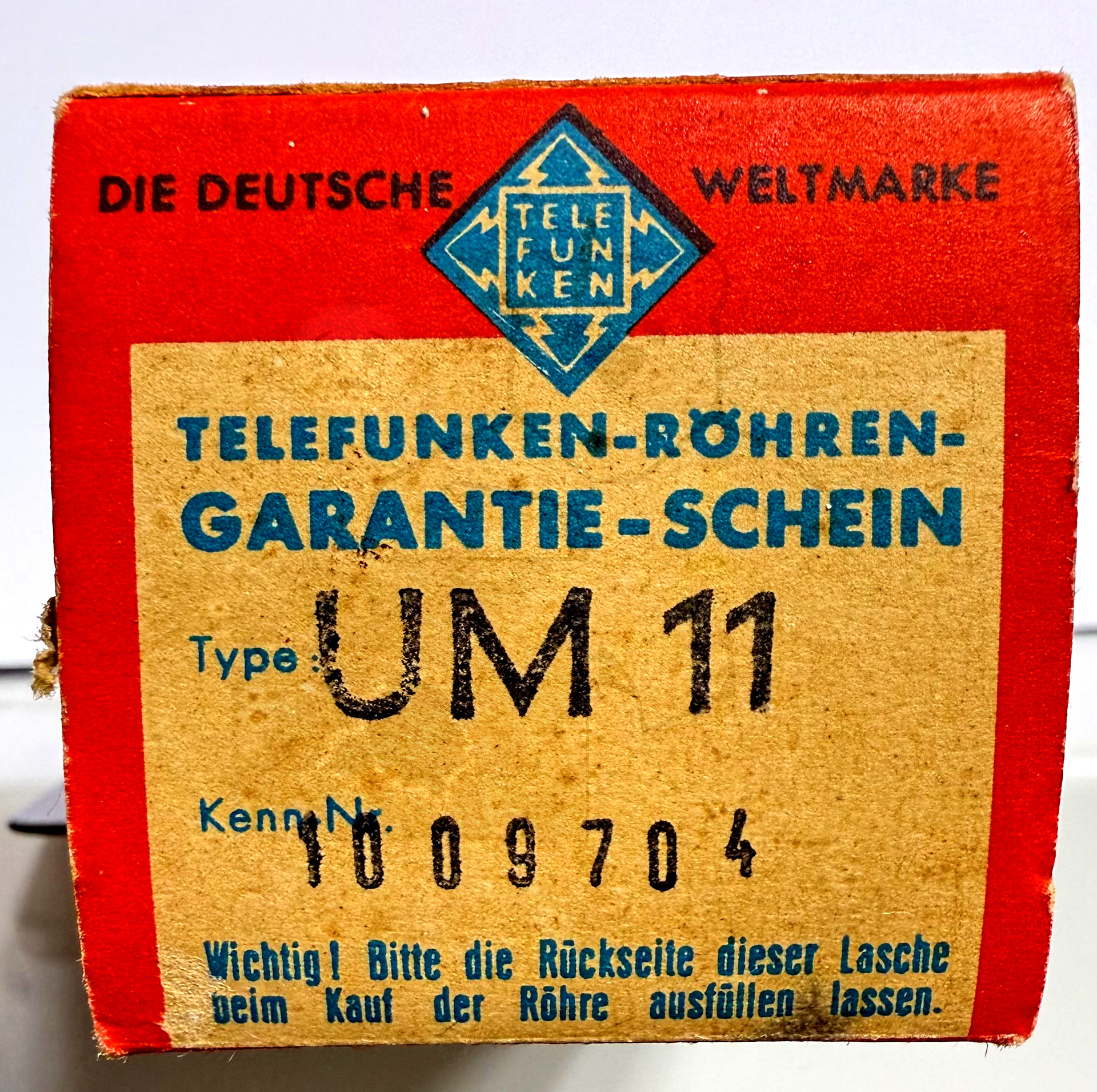 Röhre UM11 #5894 Verpackung Bild 5