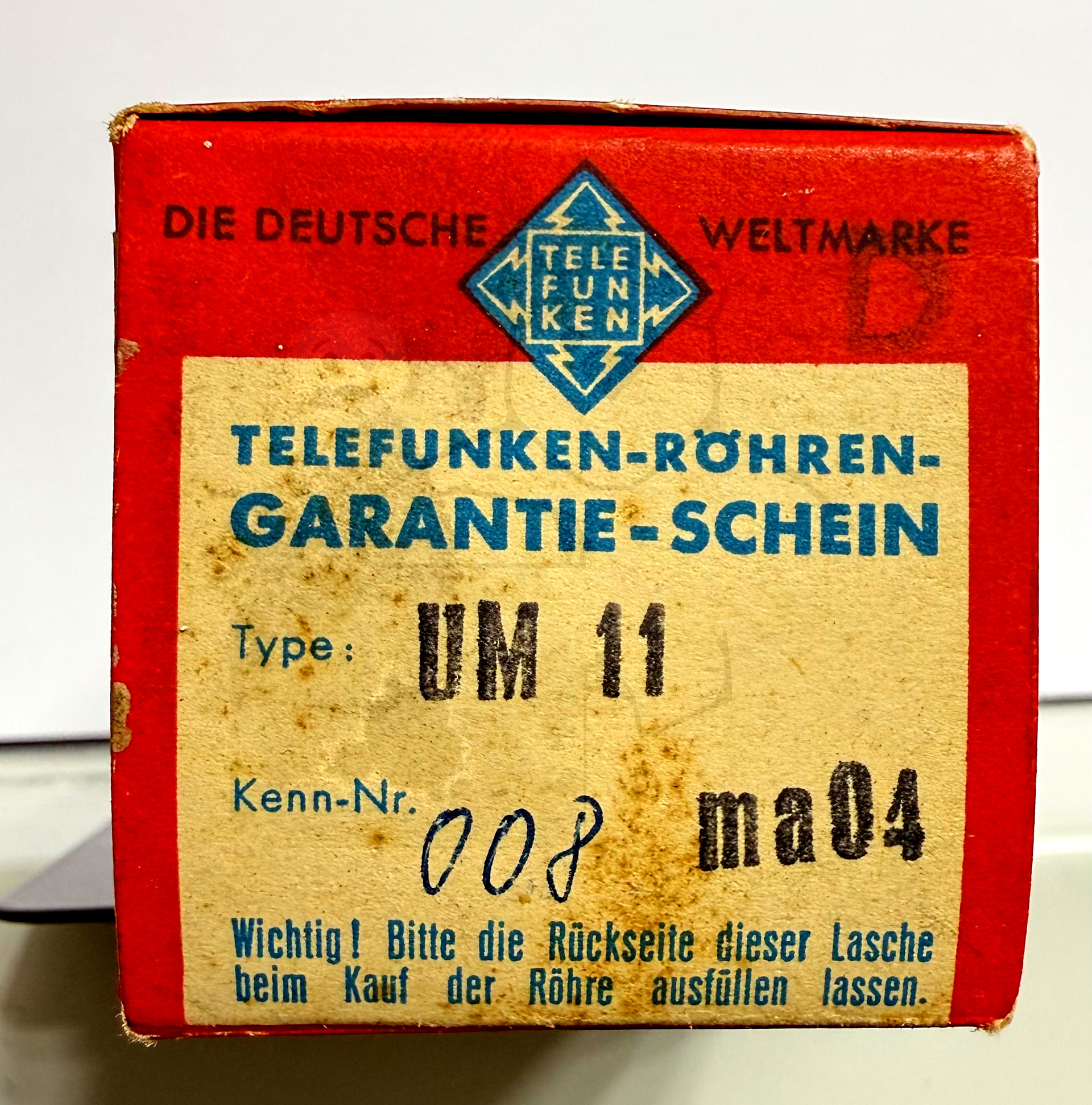 Röhre UM11 #5896 Verpackung Bild 3