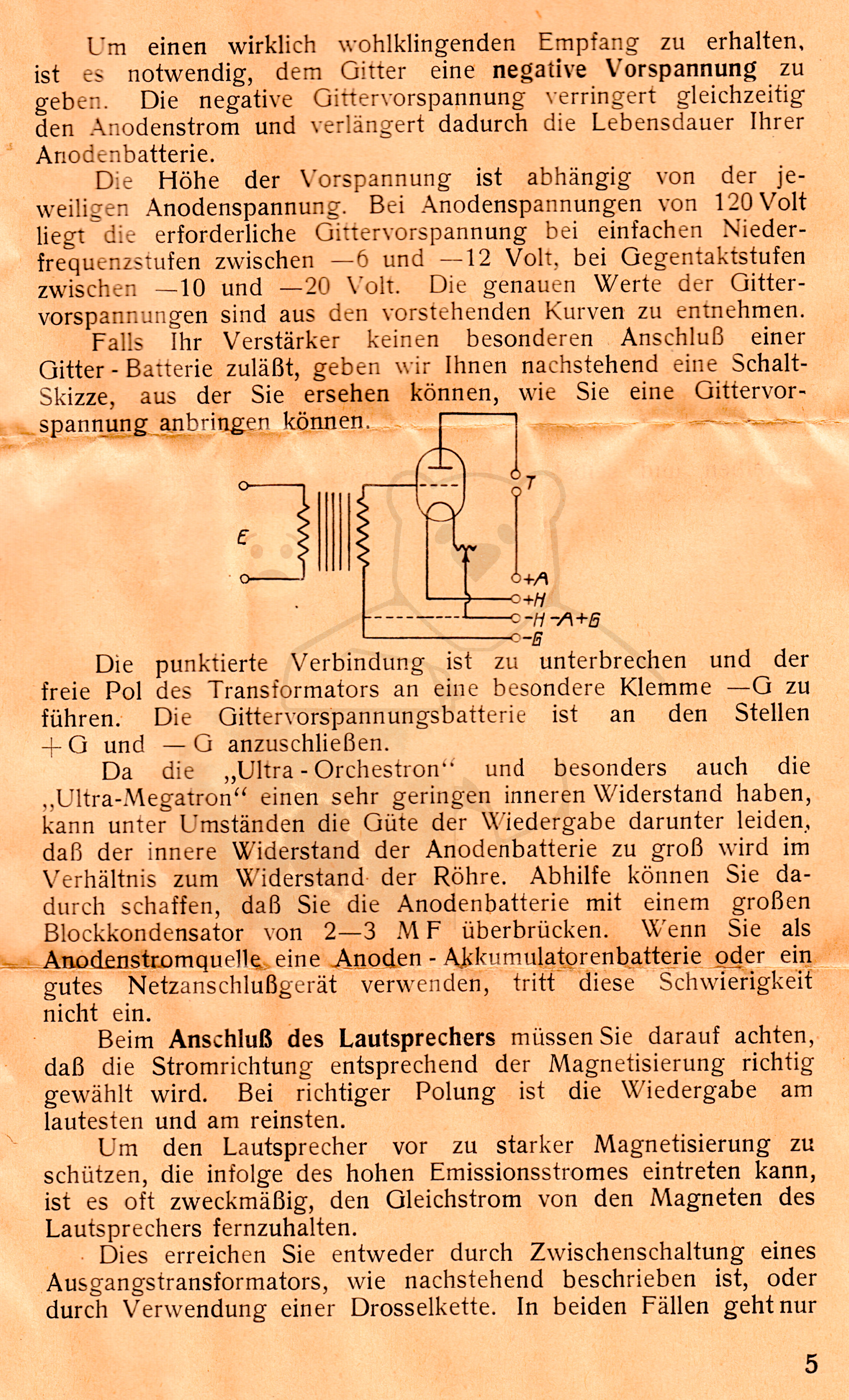 Röhre Ultra Orchestron 4 Beilagebroschüre Seite 5