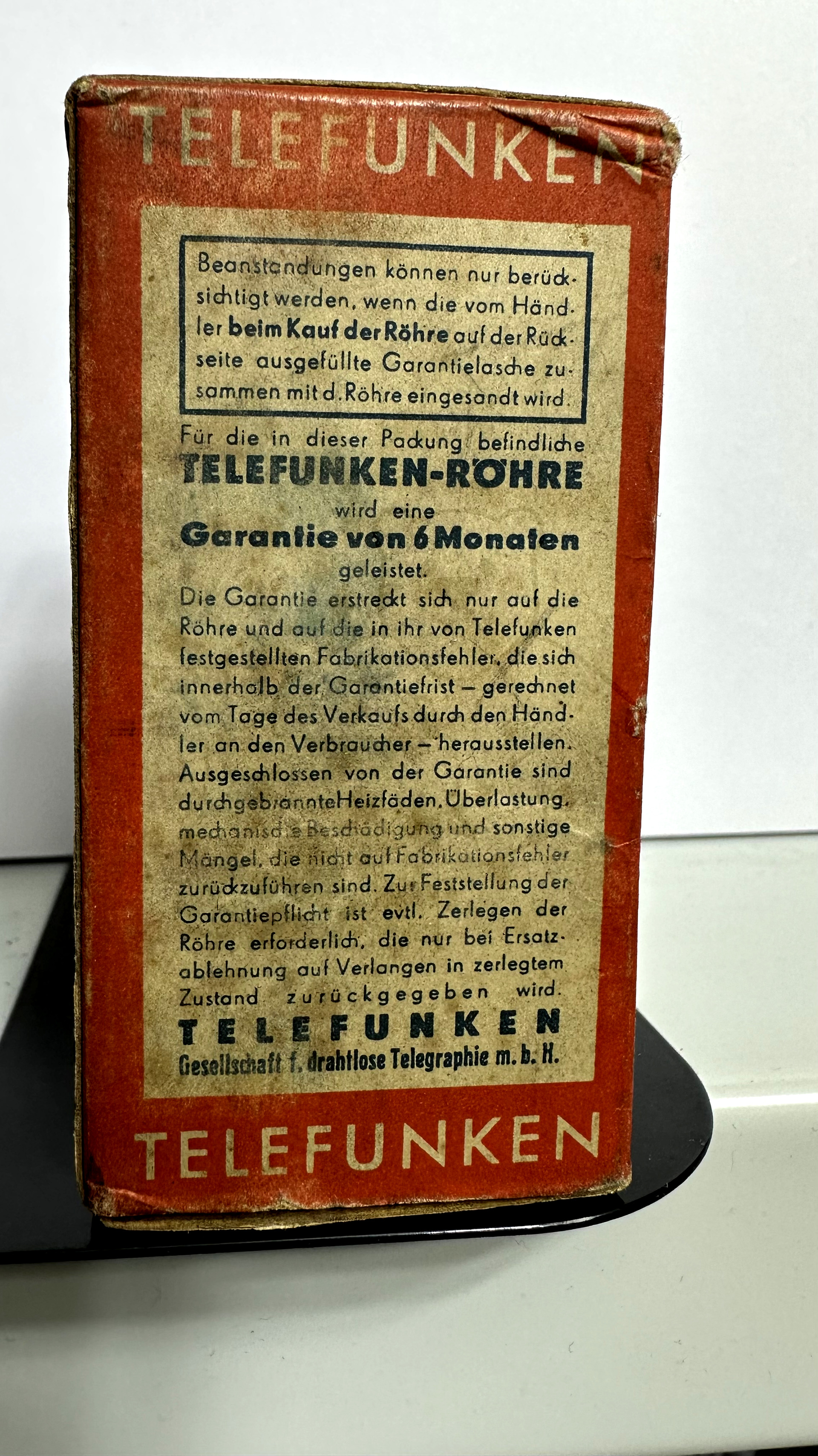 Röhre VY2 #4809 Verpackung Bild 3