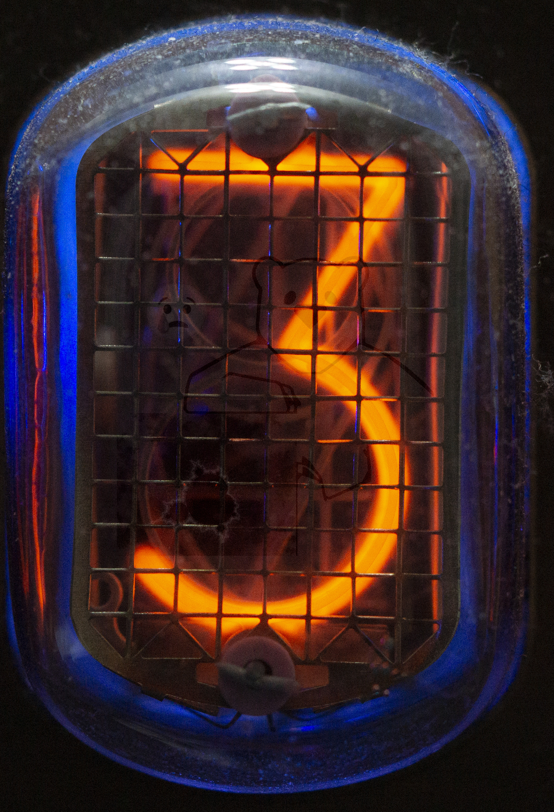 Röhre ИН-12А Ziffer 3