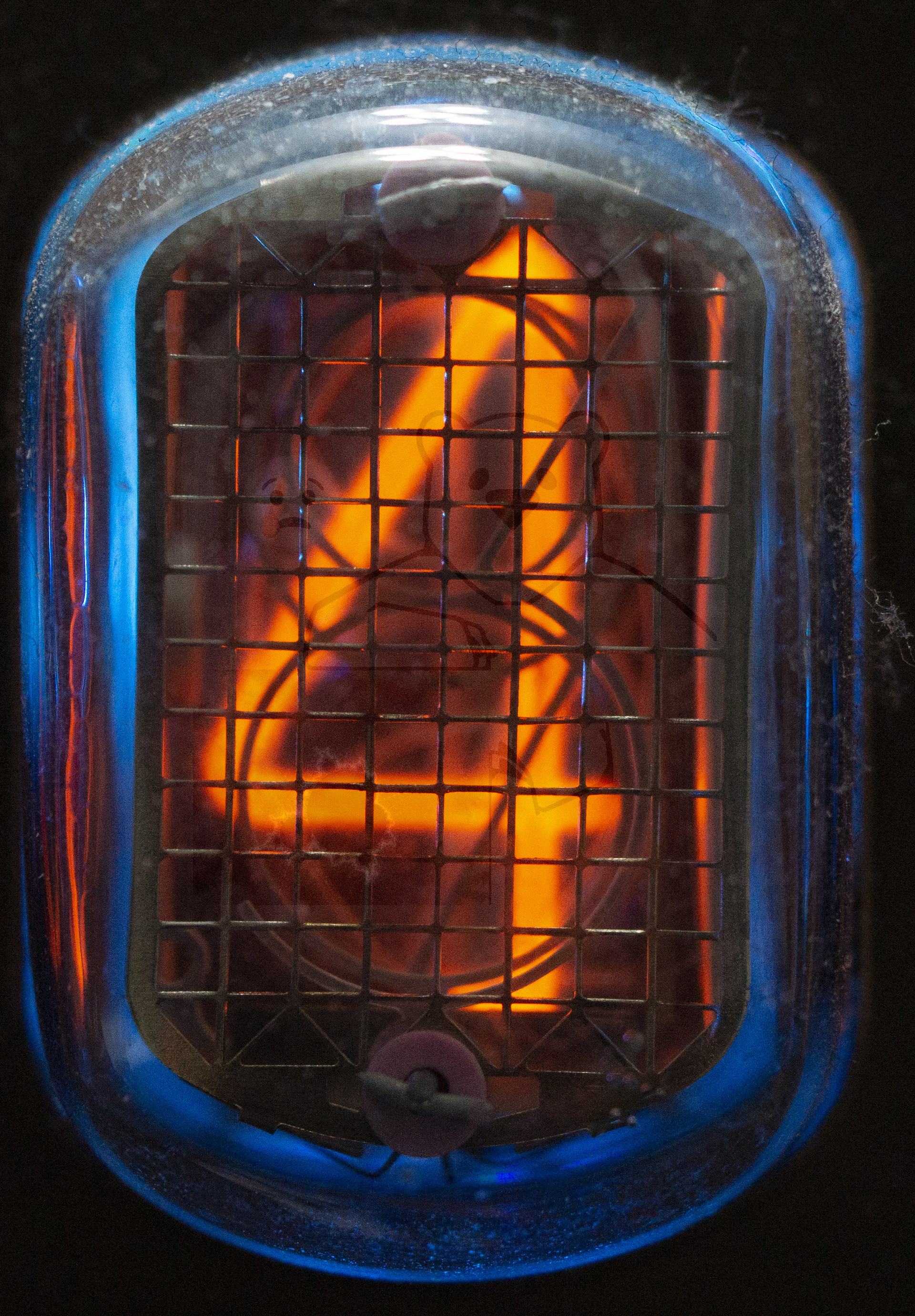 Röhre ИН-12А Ziffer 4