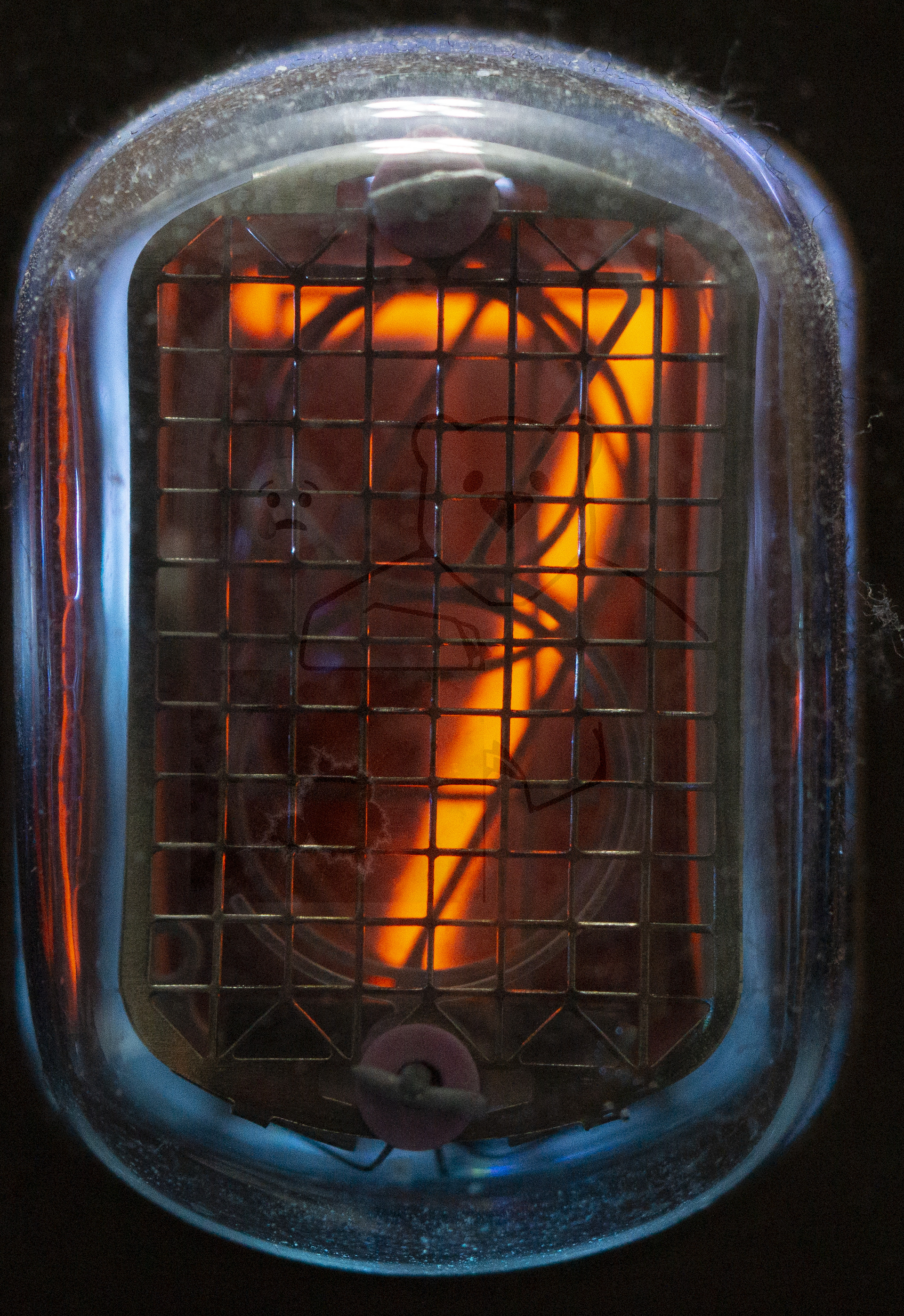 Röhre ИН-12А Ziffer 7