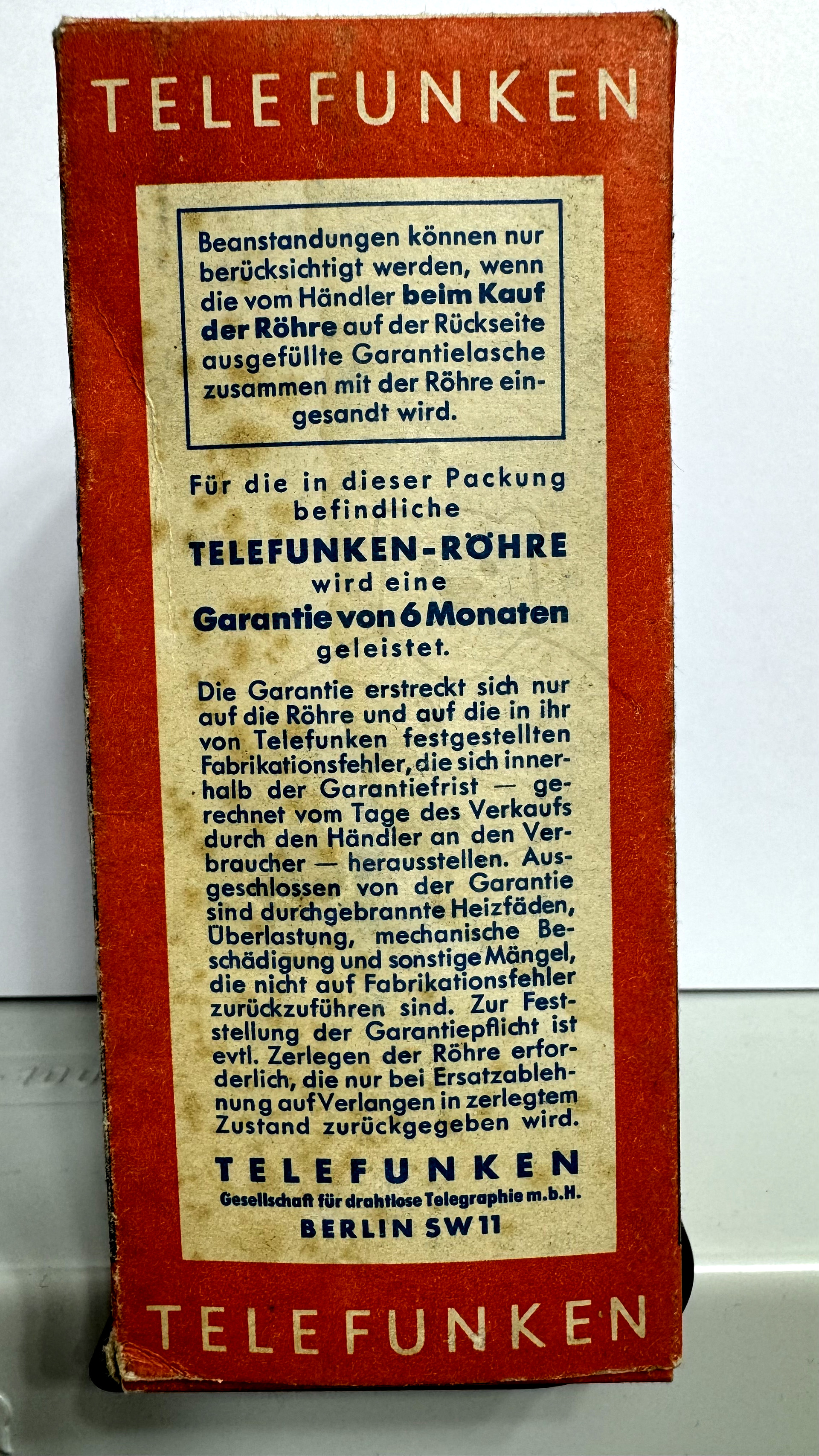Röhre AZ11 #3505 Verpackung Bild 6