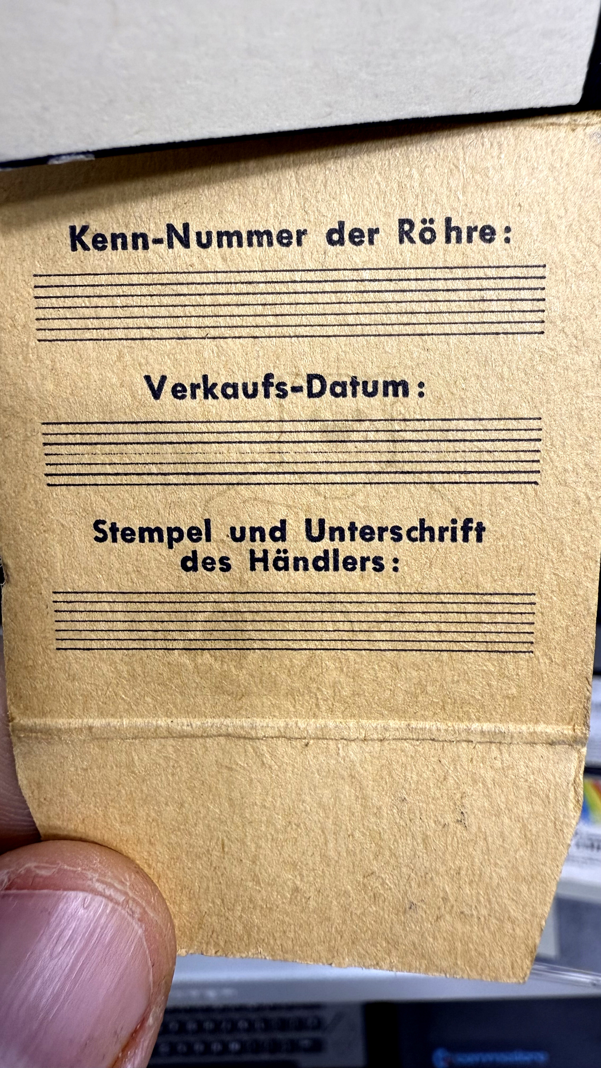 Röhre ECH4 #6856 Verpackung Bild 1