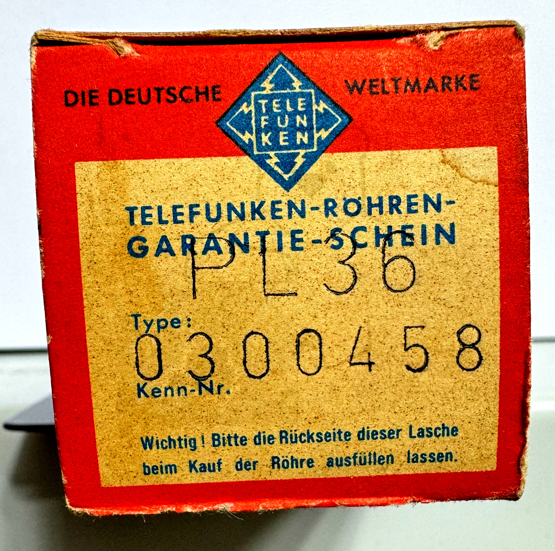 Röhre PL36 #3299 Verpackung Bild 4