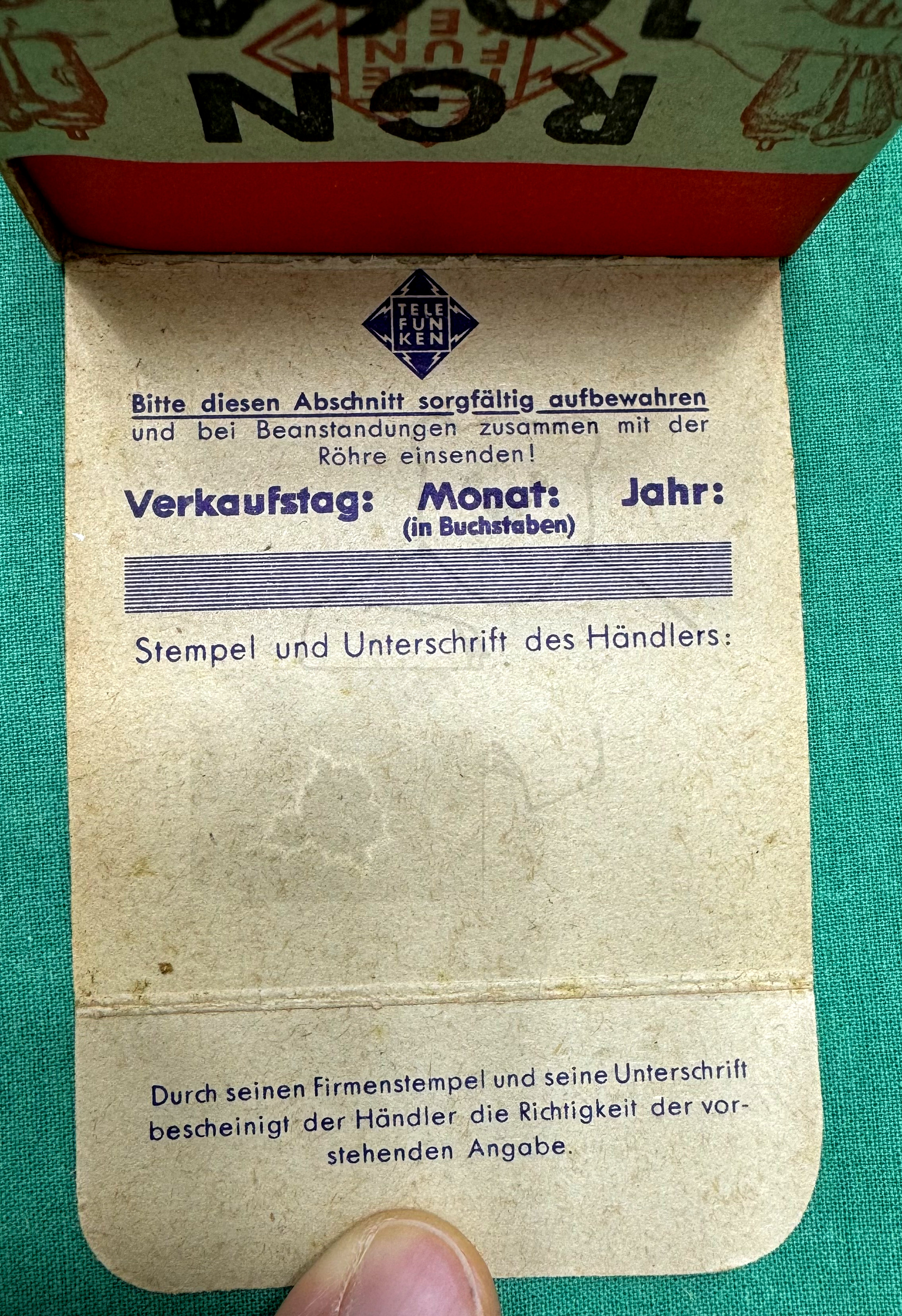 Röhre RGN1064 #6703 Verpackung Bild 2