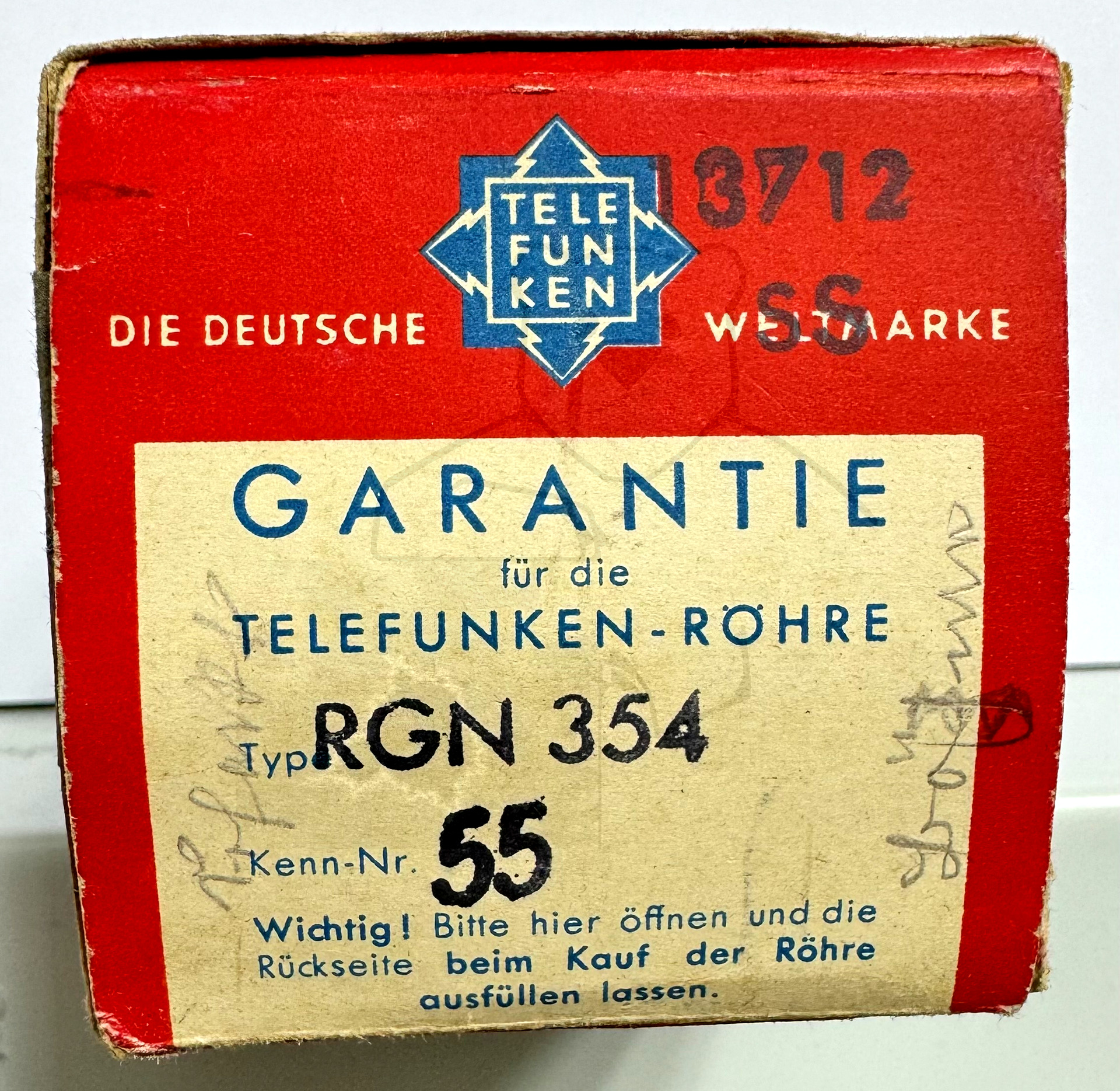 Röhre RGN354 #6369 Verpackung Bild 2