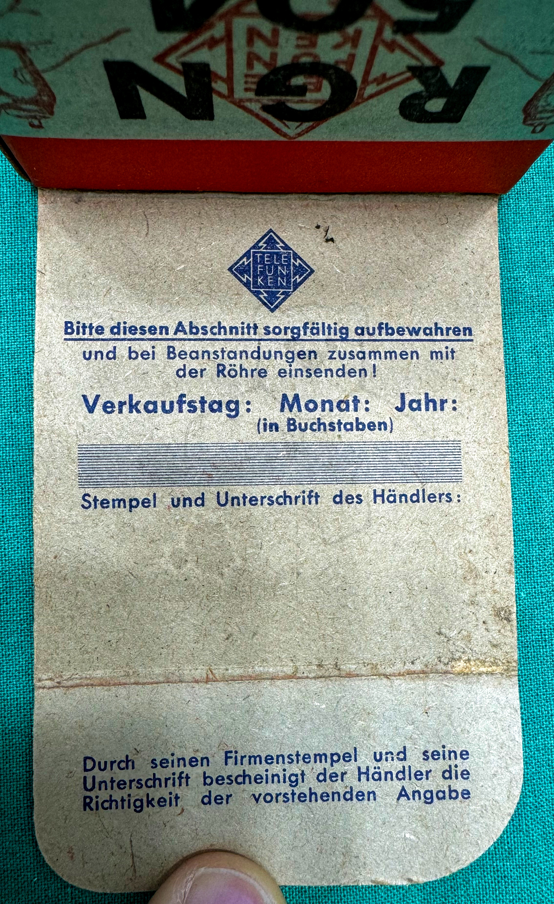 Röhre RGN504 #6663 Verpackung Bild 2