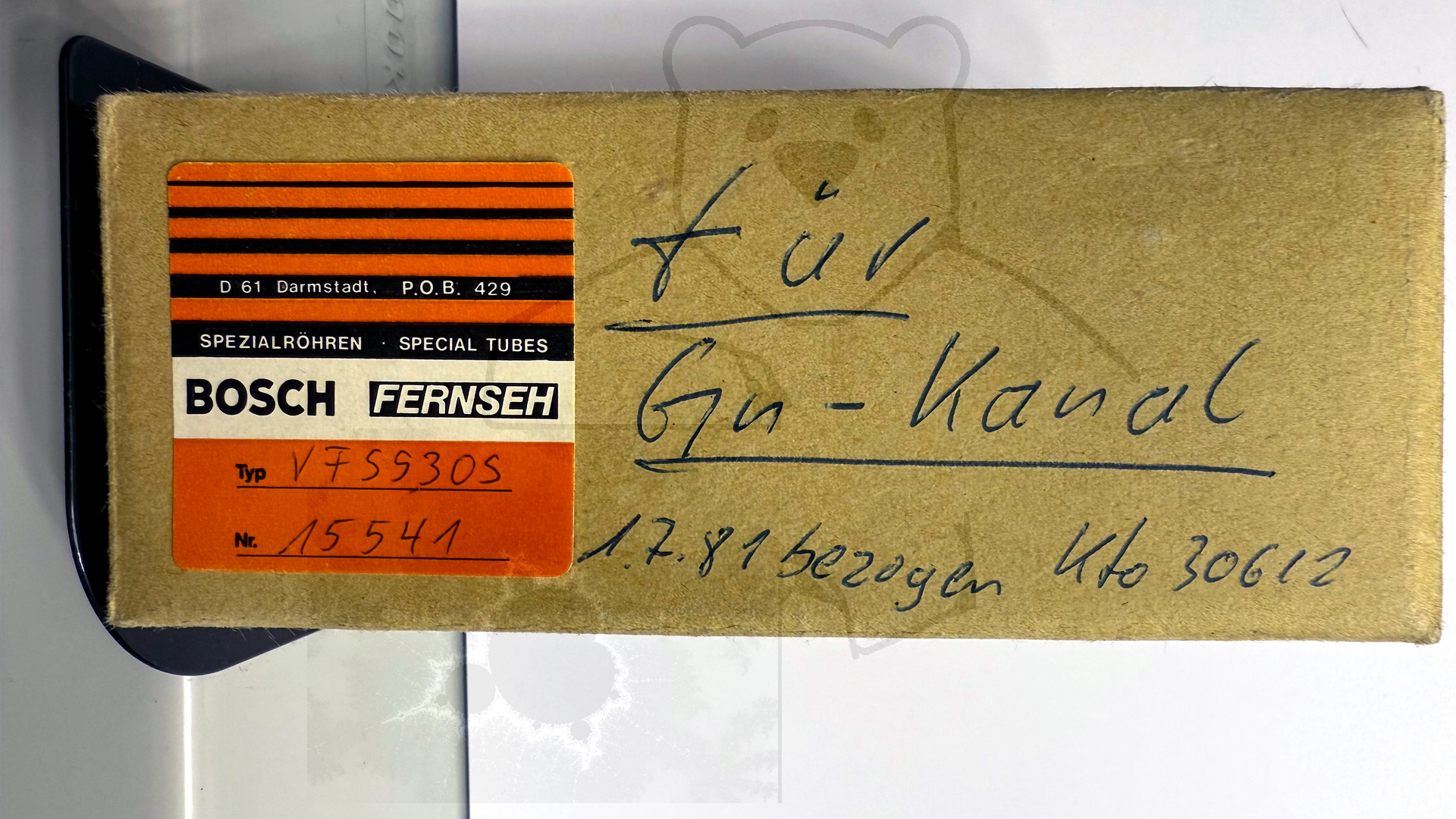 Röhre VFS930S #3217 Verpackung