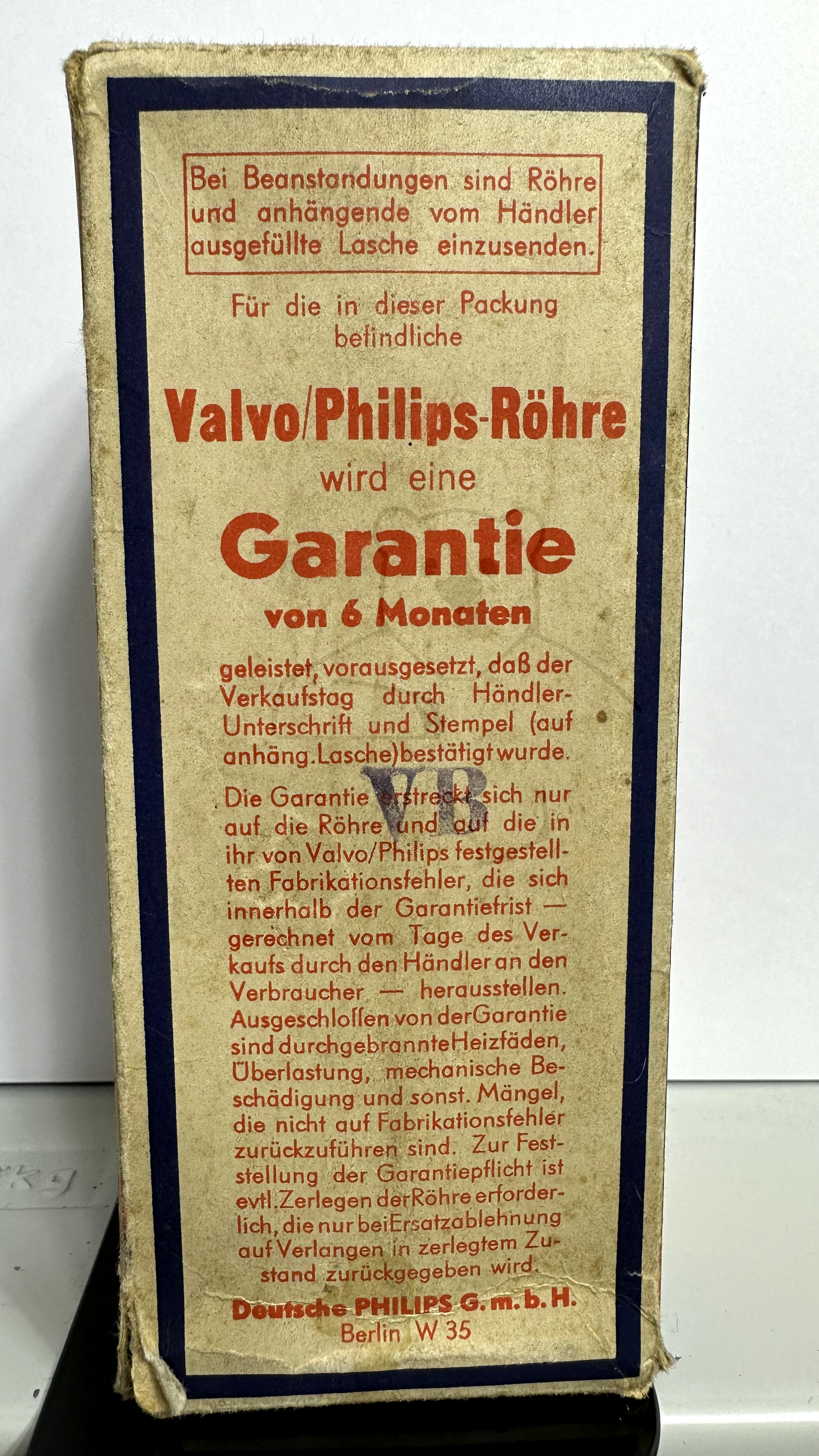 Röhre W125 #4779 Verpackung Bild 4