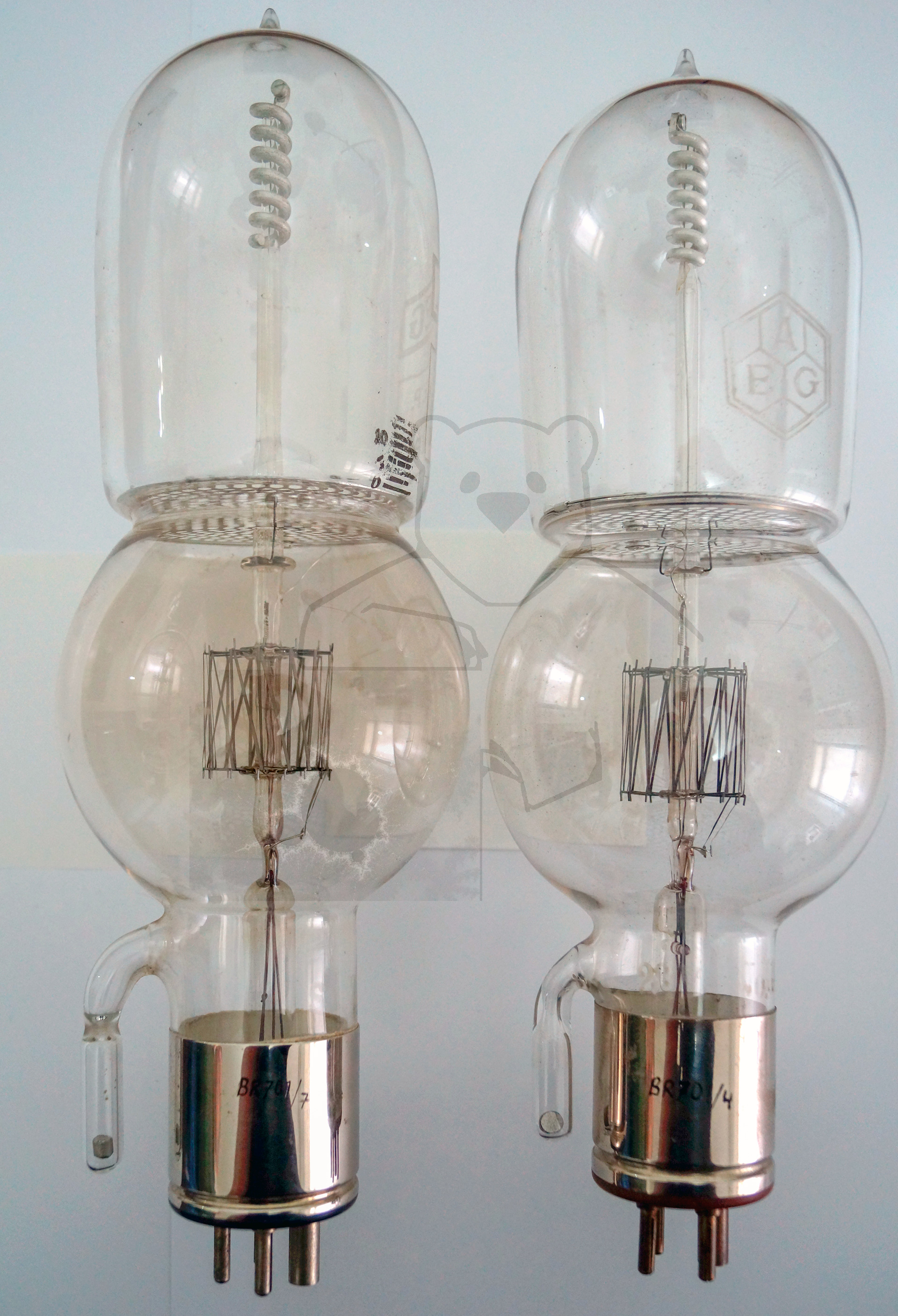 Vergleich zweier Original Liebenröhren Seriennummer 'Ss990' und 'Ss145' - Bild 01