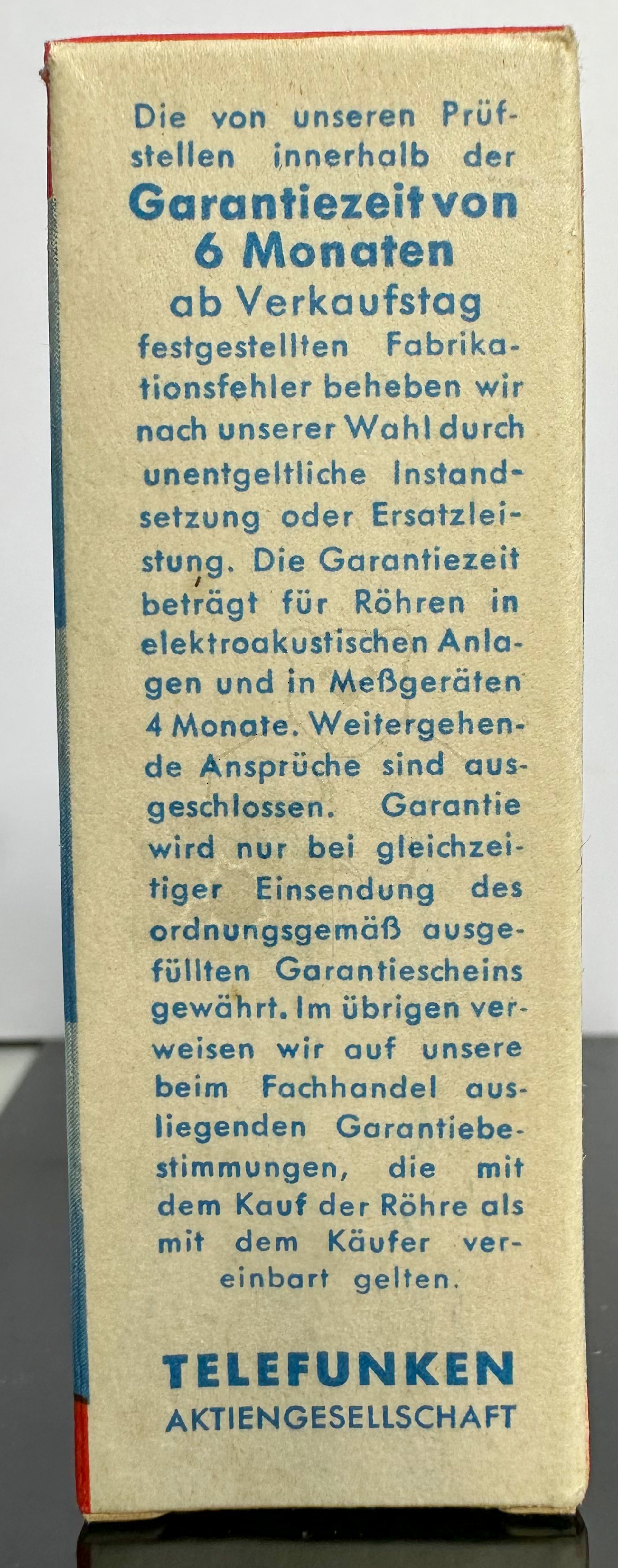 Röhre ECC808 #1927 Verpackung Bild 4