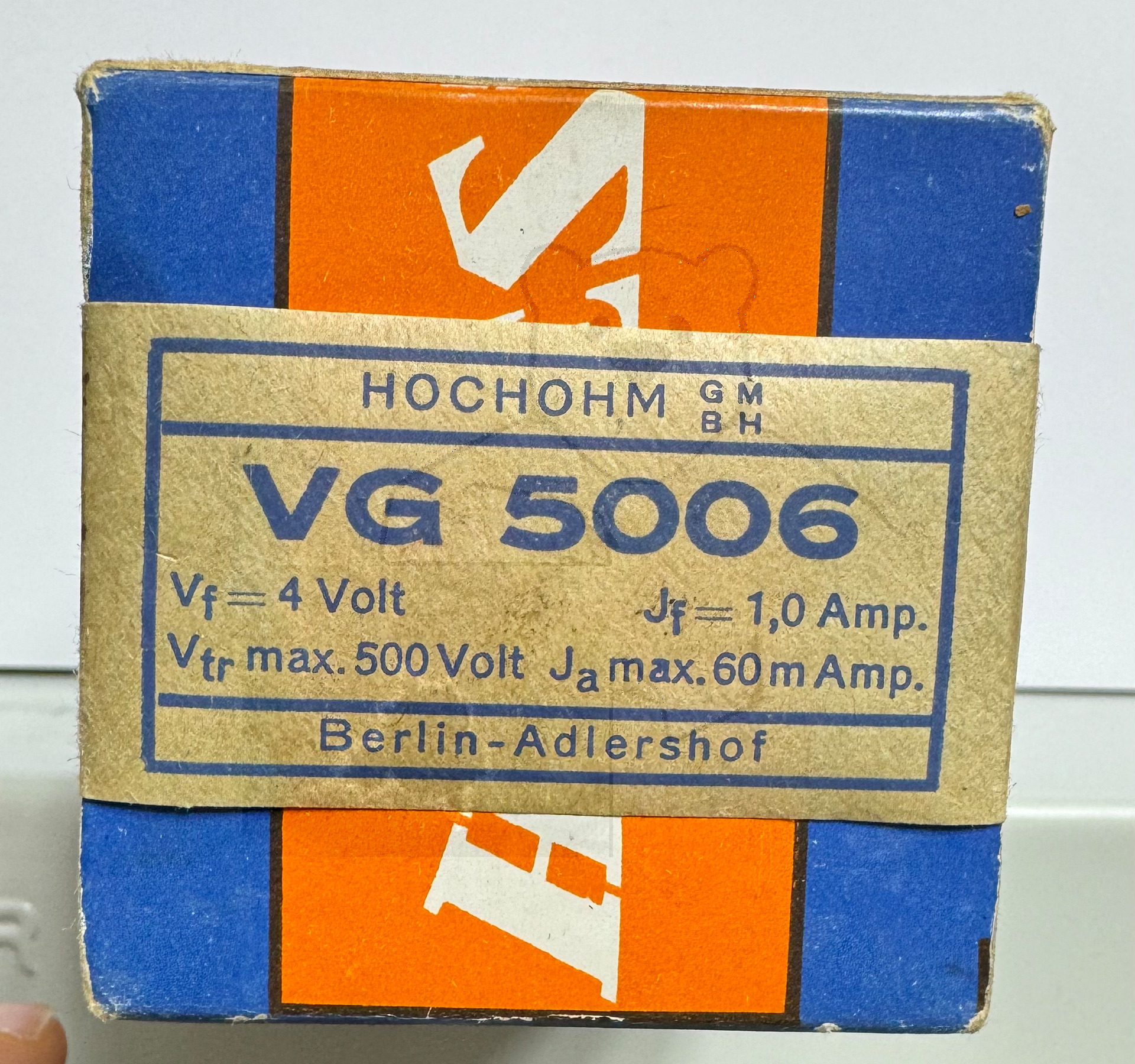 Röhre VG5006 #6403 Verpackung Bild 2